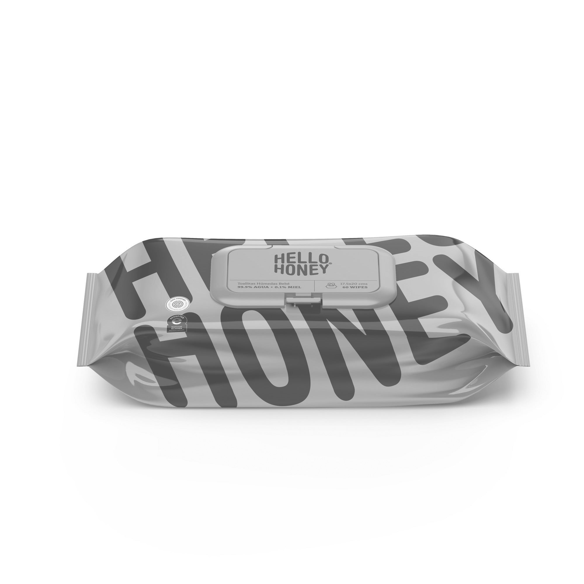 Toallitas húmedas Hello Honey pack x12, textura suave para piel sensible