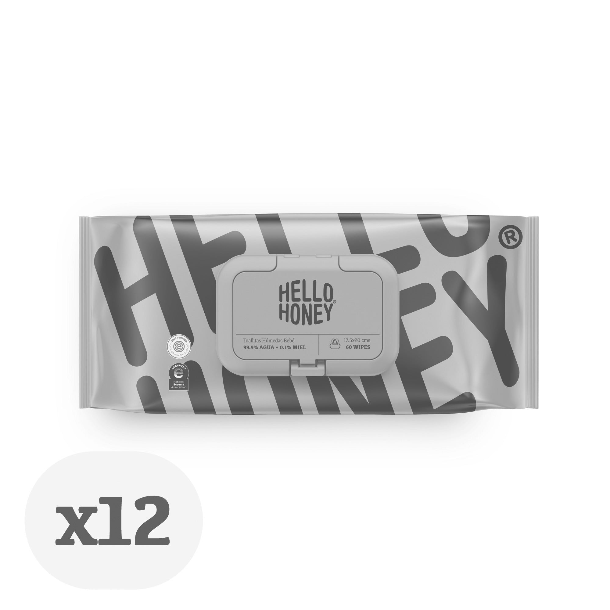 Toallitas húmedas Hello Honey con miel, pack x12